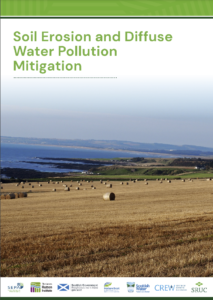 The front cover of the CREW produced 'Soil erosion and diffuse pollution mitigation' document.